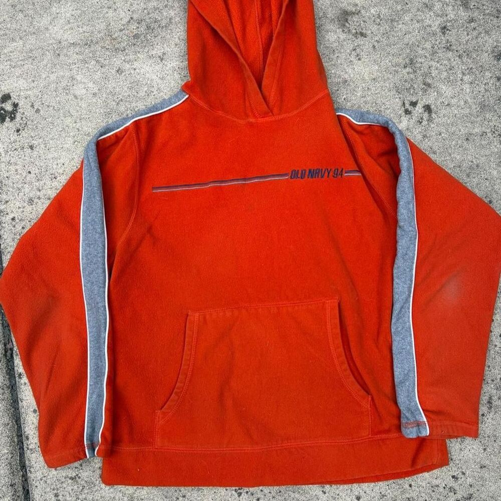 Old-navy Men's Orange and Red Hoodie